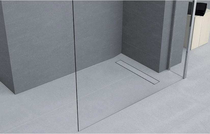 Novellini DUO deck wet room shower floor former with a linear drain